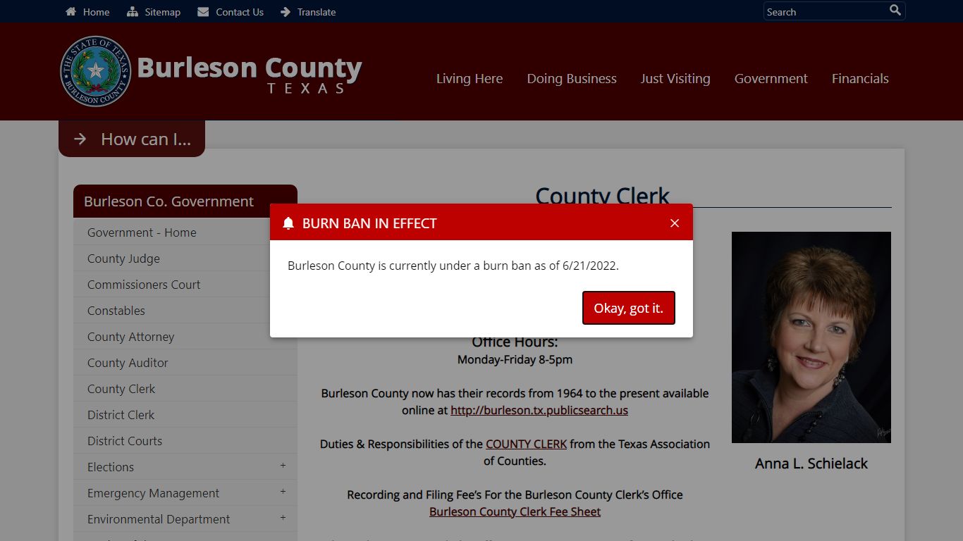 Burleson County, Texas