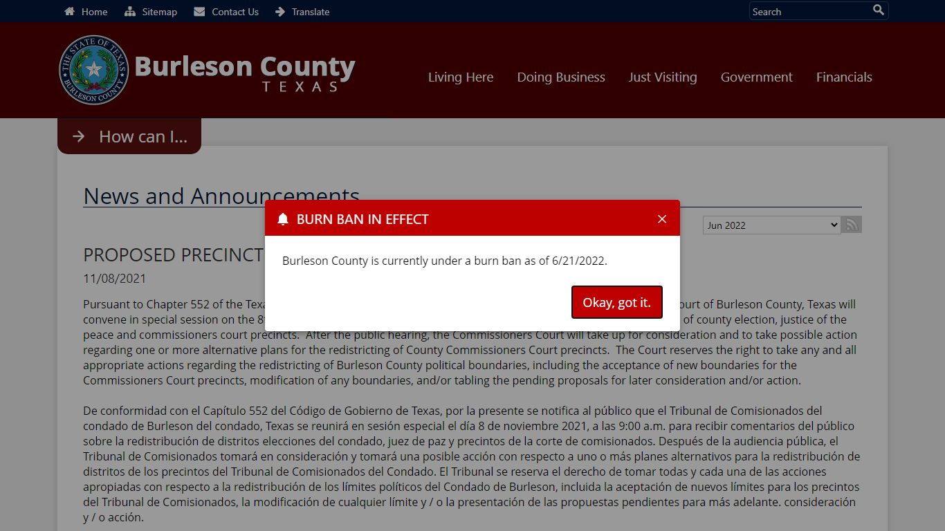 Burleson County, Texas